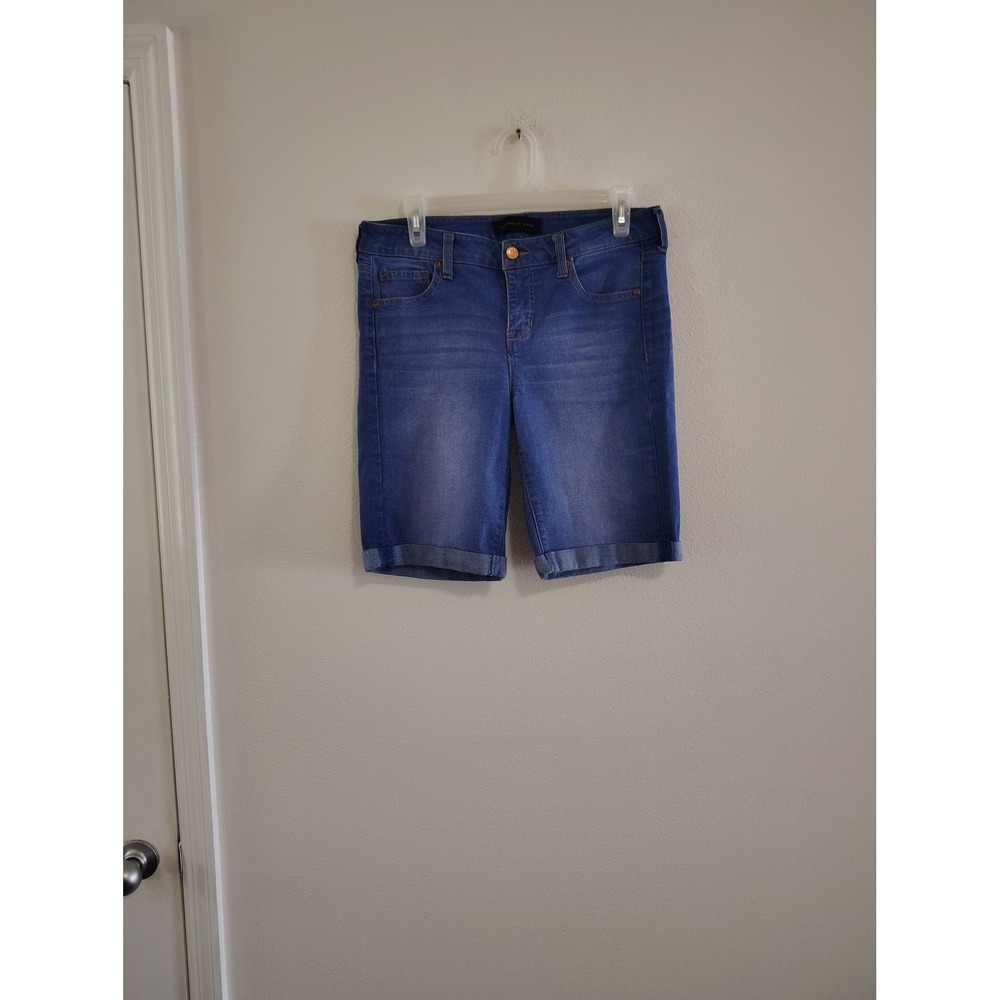 Celebrity Gold Womens Denim Bermuda Shorts Medium Wash Cuffed Blue Size 11/12‎